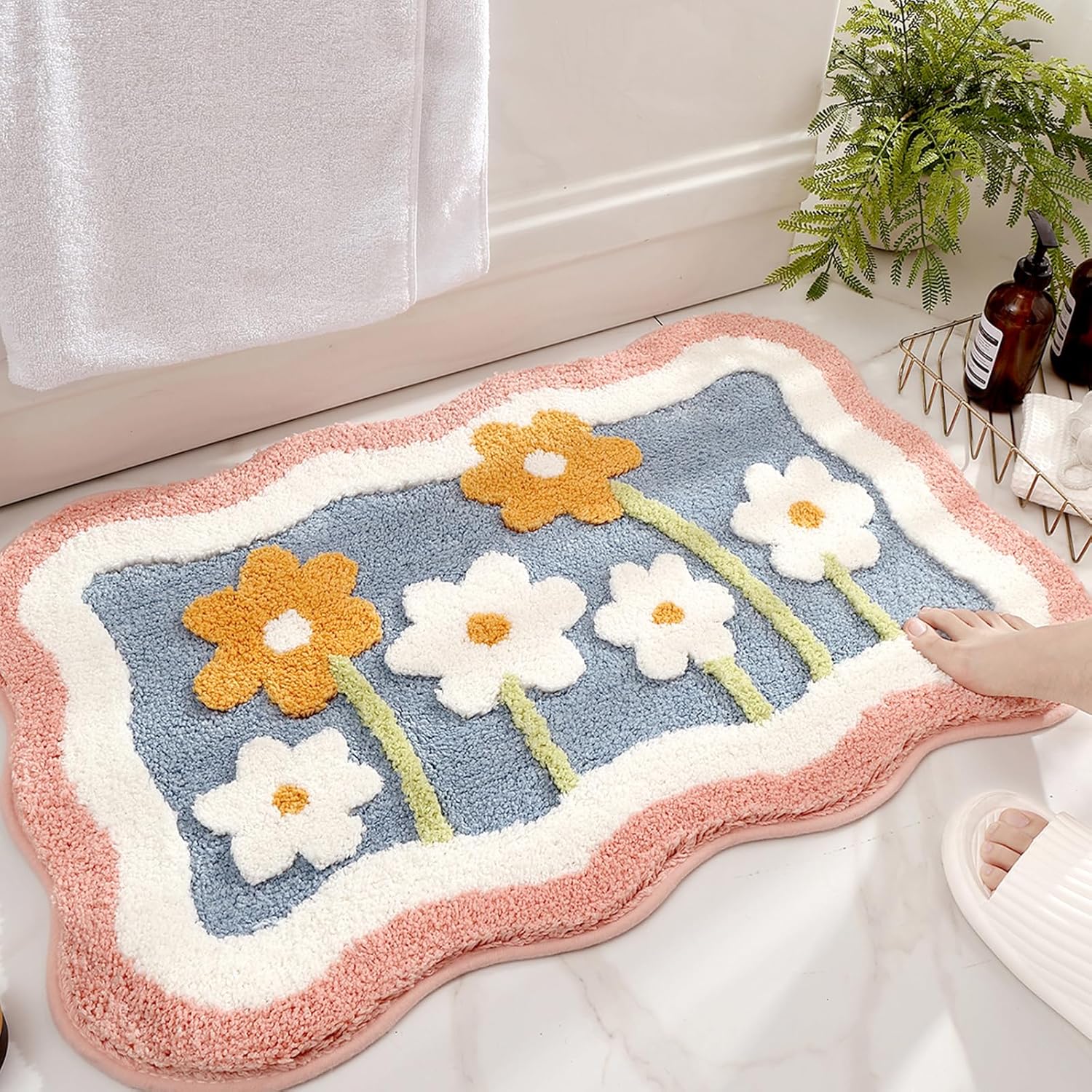 Quick Dry Diatomite Bath Mat - Tapete de banho antiderrapante macio de