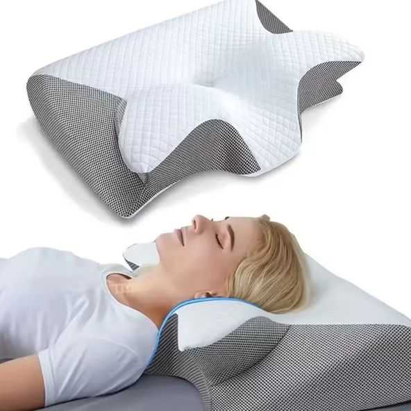 1 almofada cervical de espuma  - Memory Foam Orthopedic Pillow Neck Pain avaliação e preço