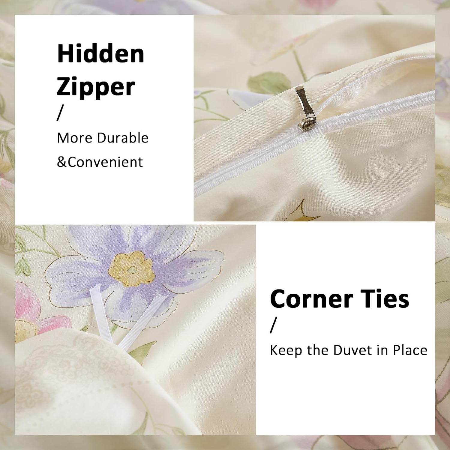 Capa de edredão floral, tamanh - Aesthetic Floral Duvet Cover avaliação e preço