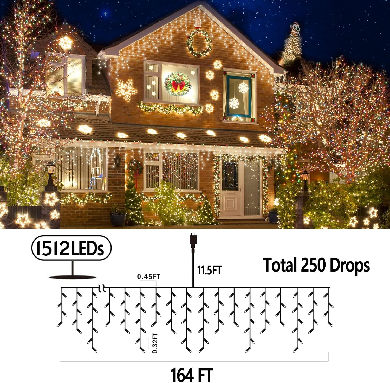 Luzes de Natal para exterior,  - Lighting avaliação e preço