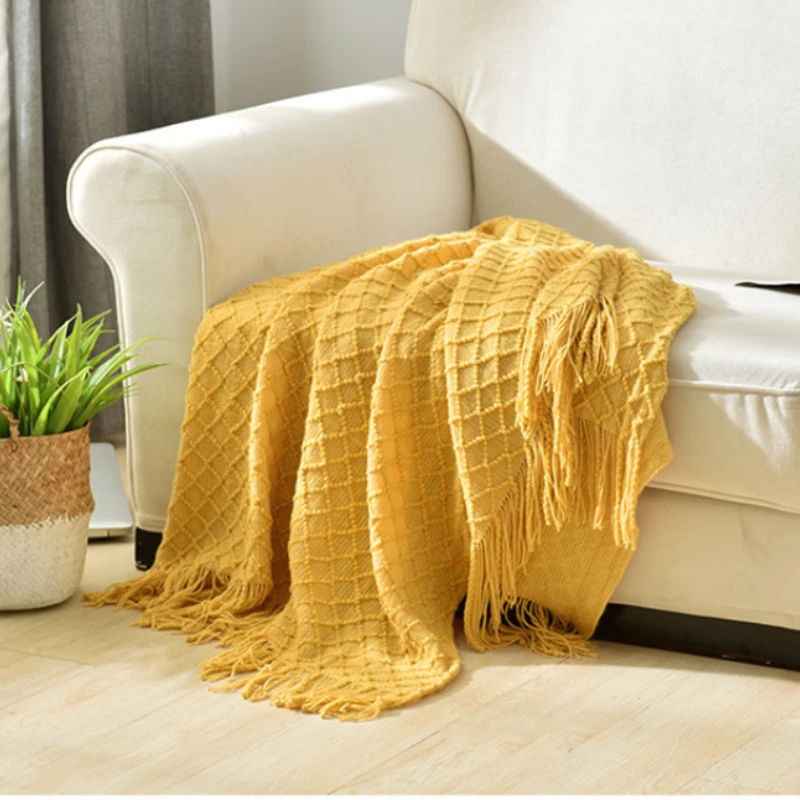 Manta de malha texturizada ama - Boho Throw Blanket Fringe avaliação e preço
