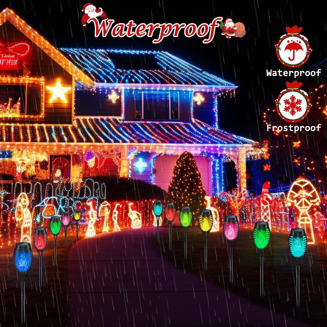 Luzes de Natal solares para de - Lighting avaliação e preço