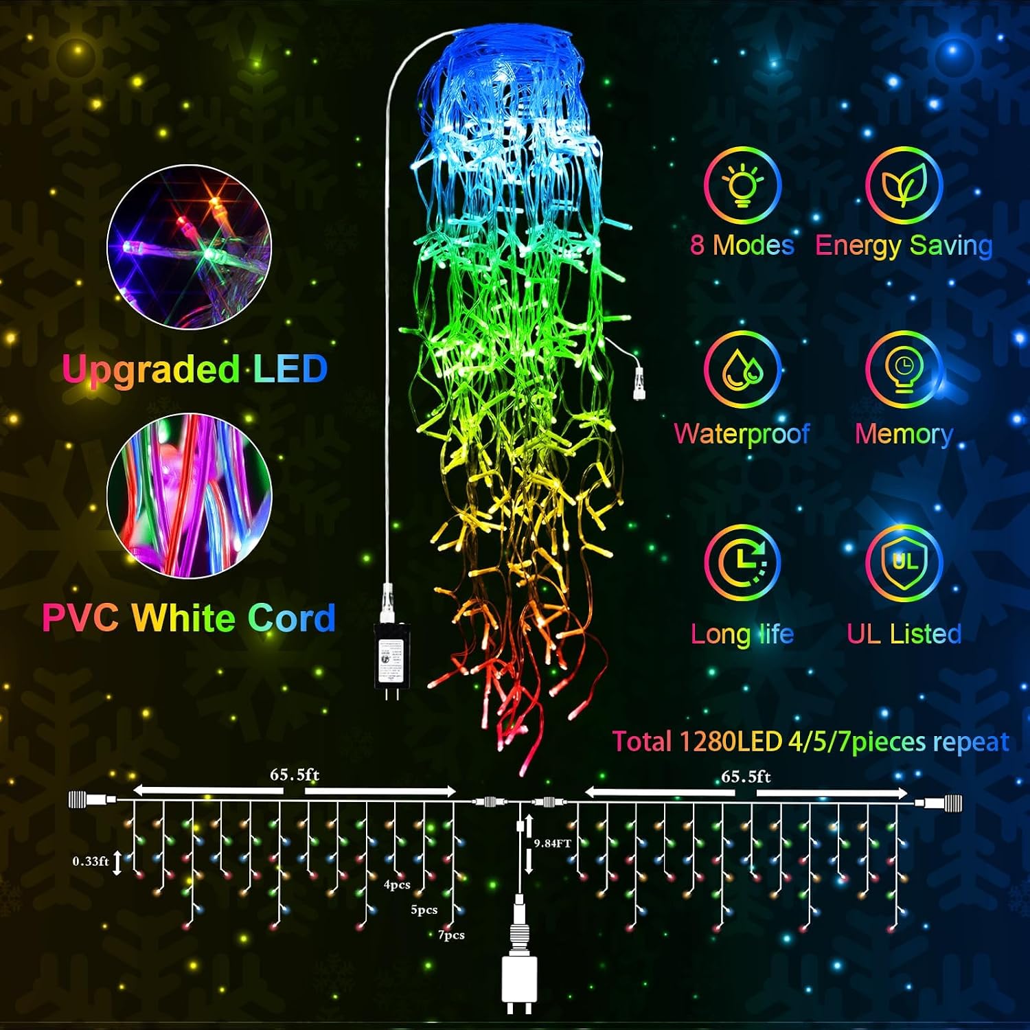 1280 luzes de Natal em formato - Lighting avaliação e preço