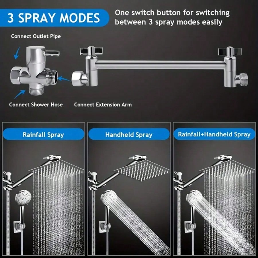 Chuveiro de alta pressão com e - High Pressure Shower Head Handheld avaliação e preço