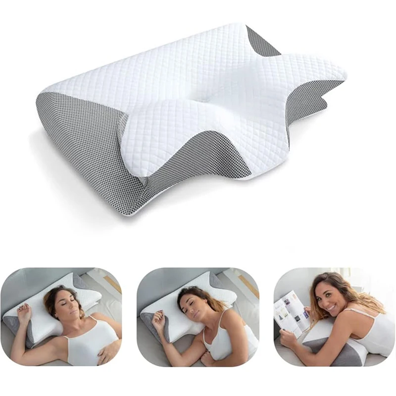 Almofada Ortopédica Contornada - Memory Foam Orthopedic Pillow Neck Pain avaliação e preço
