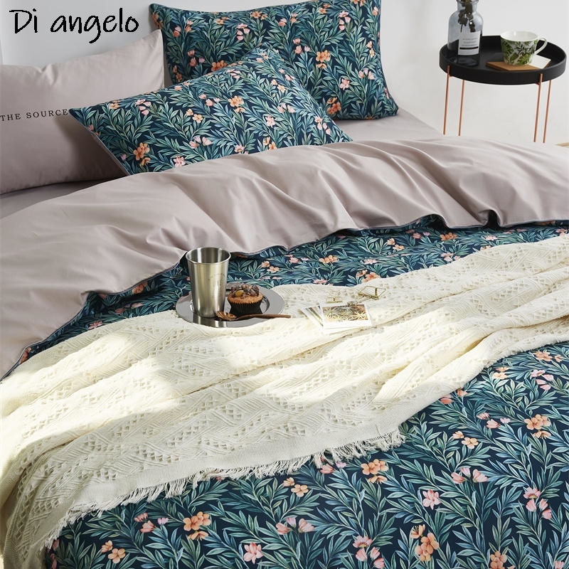 600tc algodão egípcio ru europ - Aesthetic Floral Duvet Cover avaliação e preço