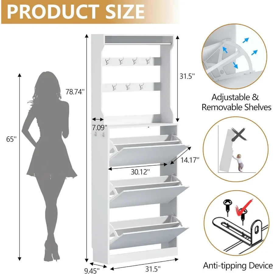Armário alto para sapatos com  - Storage & Organization avaliação e preço