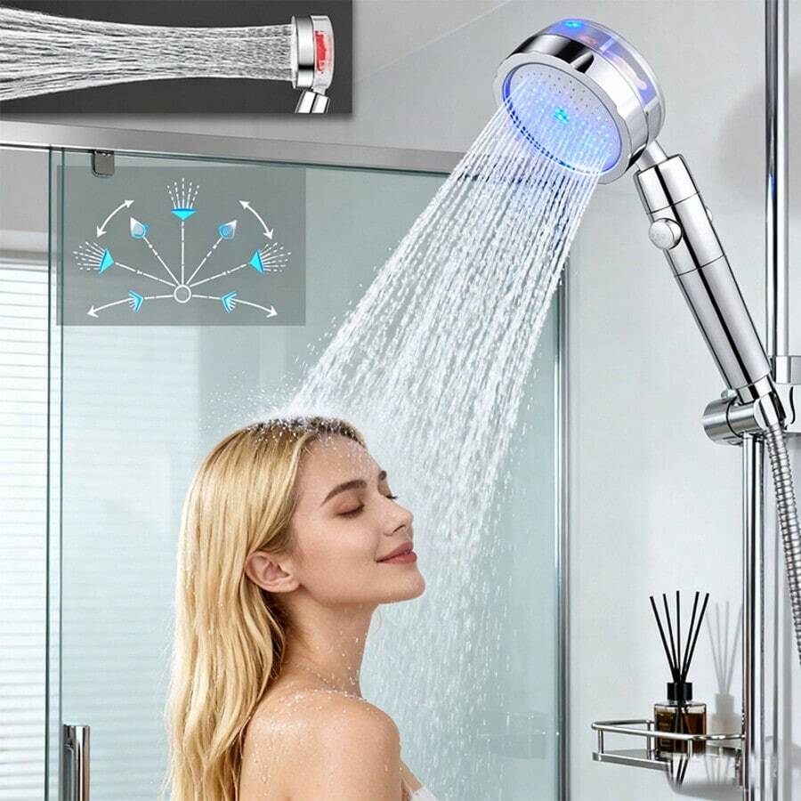 Chuveiro de mão com hélice, bo - High Pressure Shower Head Handheld avaliação e preço