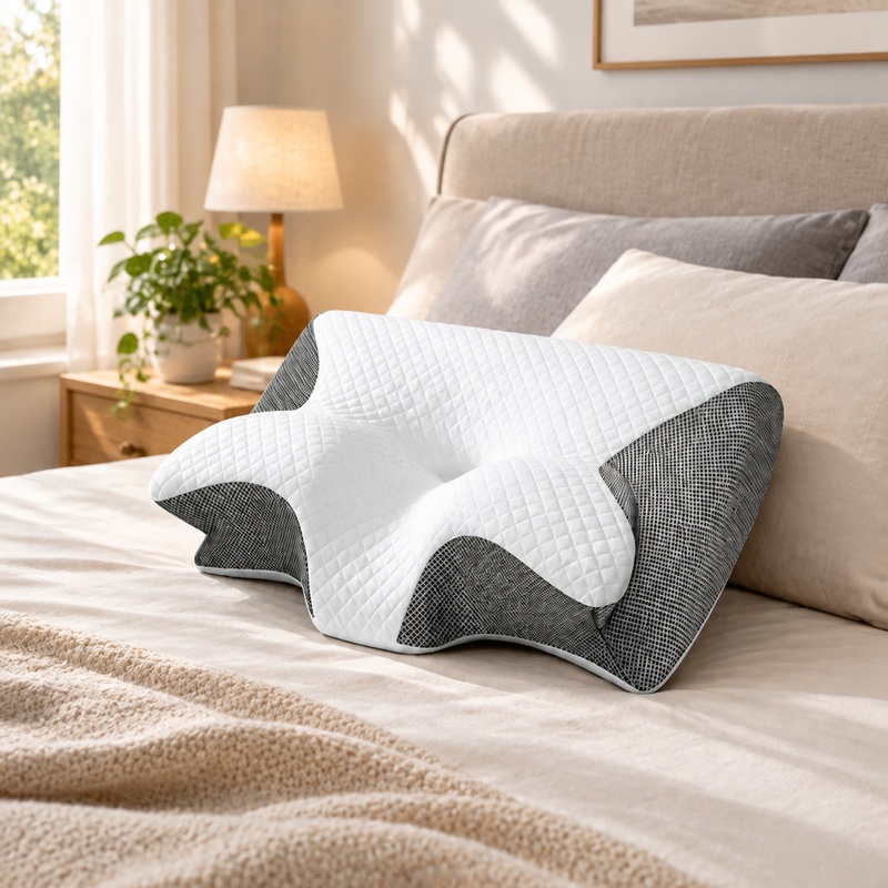 Almofada ortopédica de espuma  - Memory Foam Orthopedic Pillow Neck Pain avaliação e preço