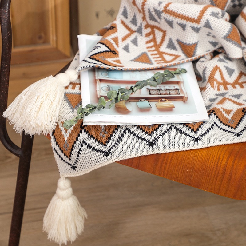 Manta Boho Sudoeste com Franja - Boho Throw Blanket Fringe avaliação e preço